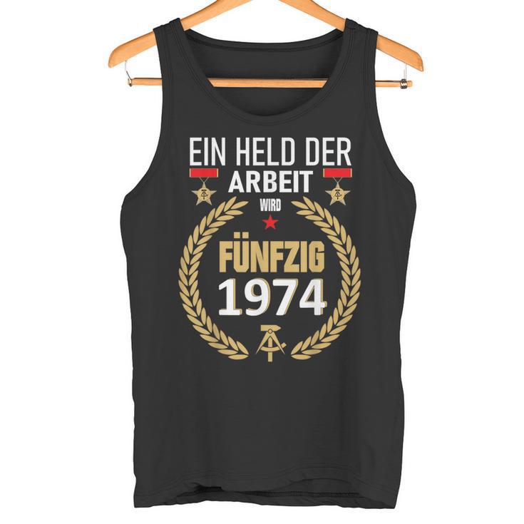 Held Der Arbeit Onostalgia 50Th Birthday 1974 Ddr Tank Top