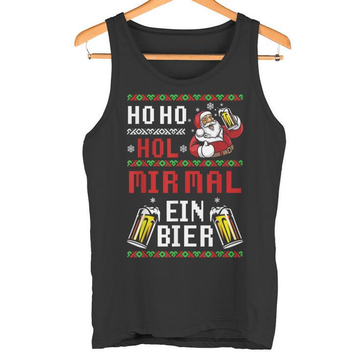 Ho Hol Mir Mal Ein Bier Christmas Santa Claus Tank Top