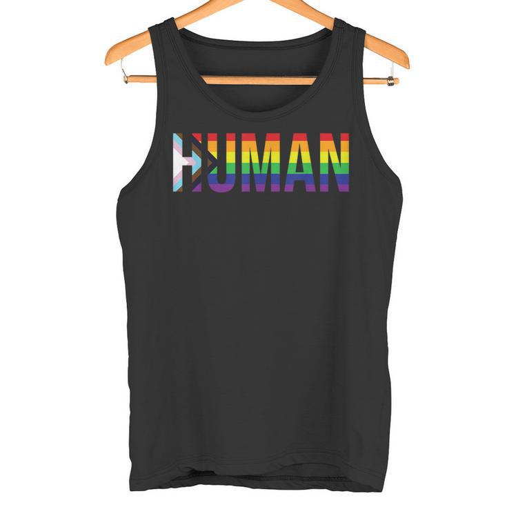 Human Lgbtqia Flag Lgbtq Flag Human Lgbtqia S Tank Top