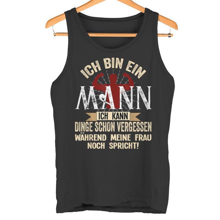 Ich Bin Ein Mann Ich Kann Dinge Schonergessen Sarcasmus Half Sleeve Tank Top