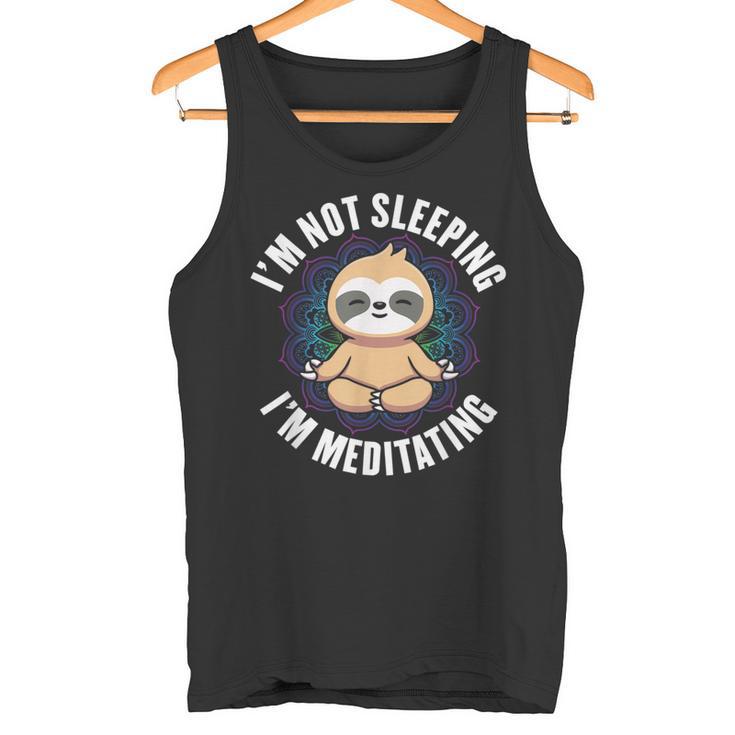 Ich Schlafe Nicht Ich Meditiere Faultierliebhaber Faultier Tank Top