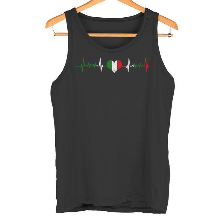 Italian Heart Rate Ecg Pulse Italiano Tank Top