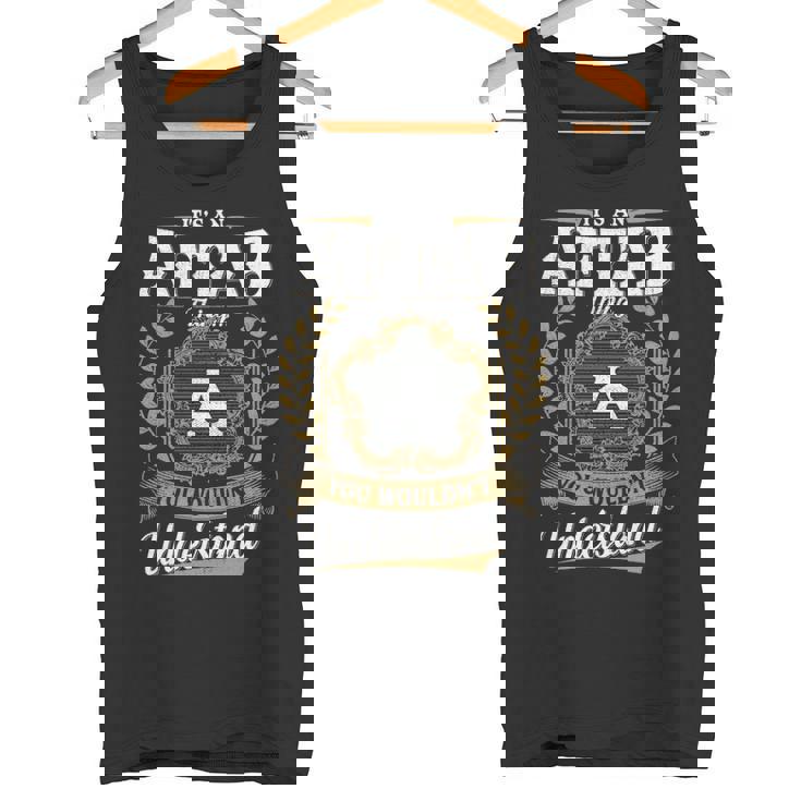 It's An Aftab Thing You Wouldn't Understand Personalized Last Name Aftab Family Crest Coat Of Arm Tank Top