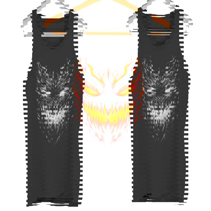 Jack o Lantern Scary Pumpkin Halloween Men Boys Kids Tank Top