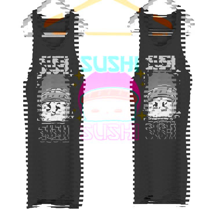 Kawaii Felice Sushi Cibo Giapponese Carino Anime Retrò Estetica Canotta