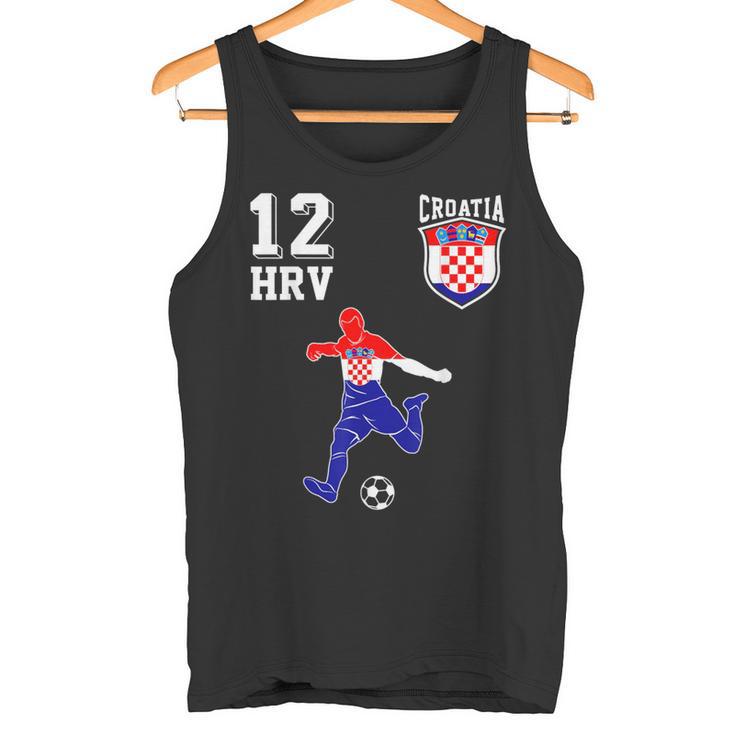 Kroatien Fan Em Spieler Ball Nummer 12 Tank Top