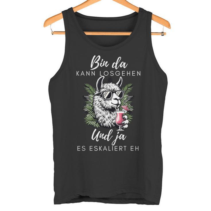 With Lama Bin Da Kann Losgehen Und Ja Es Escaliert Eh Tank Top