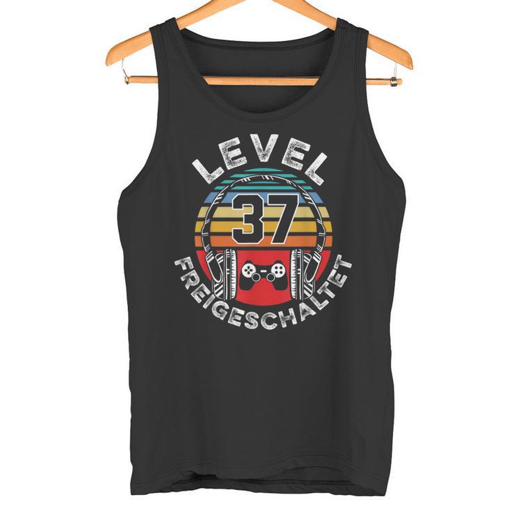 Level 37 Jahre Geburtstags Männer Gamer 37 Geburtstag Tank Top