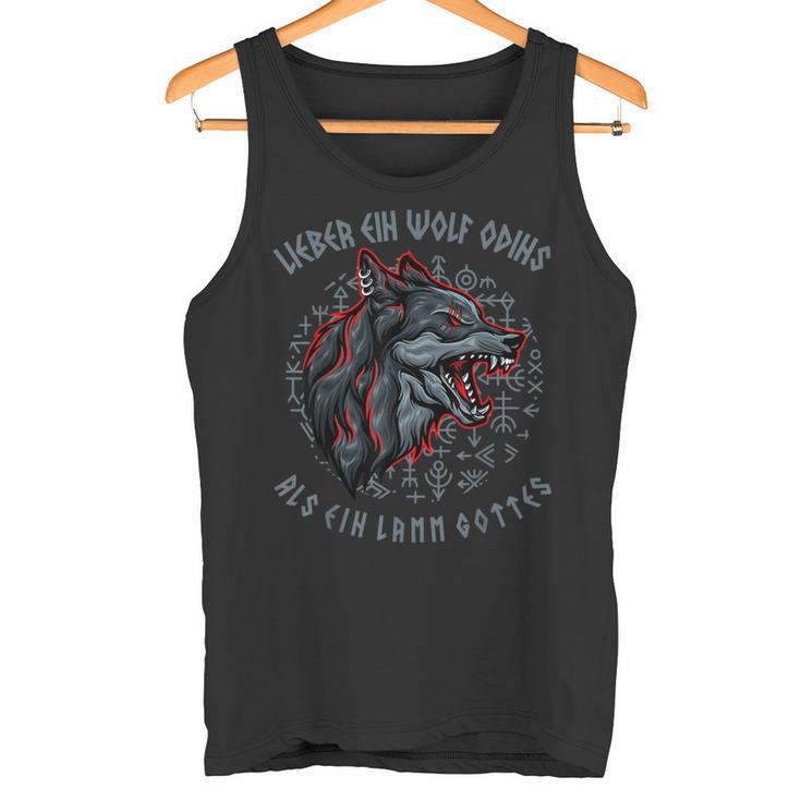 Lieber Ein Wolf Odin Als Ein Lamb Godiking Odin Wolf Tank Top