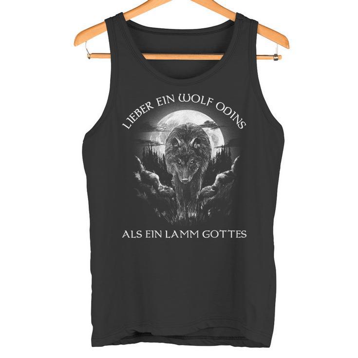 Lieber Ein Wolf Odins Als Ein Lamm Gottes Nordic Tank Top