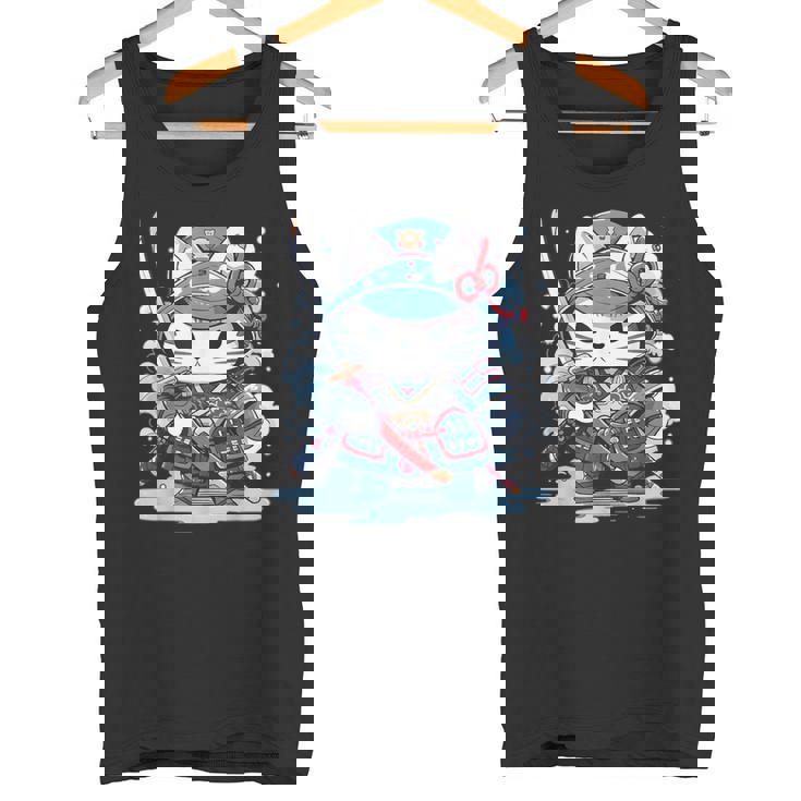 Linda Camisa Japonesa De Gato Samurái Tatuaje 2023 Kawaii Ninja Cat Camiseta sin mangas