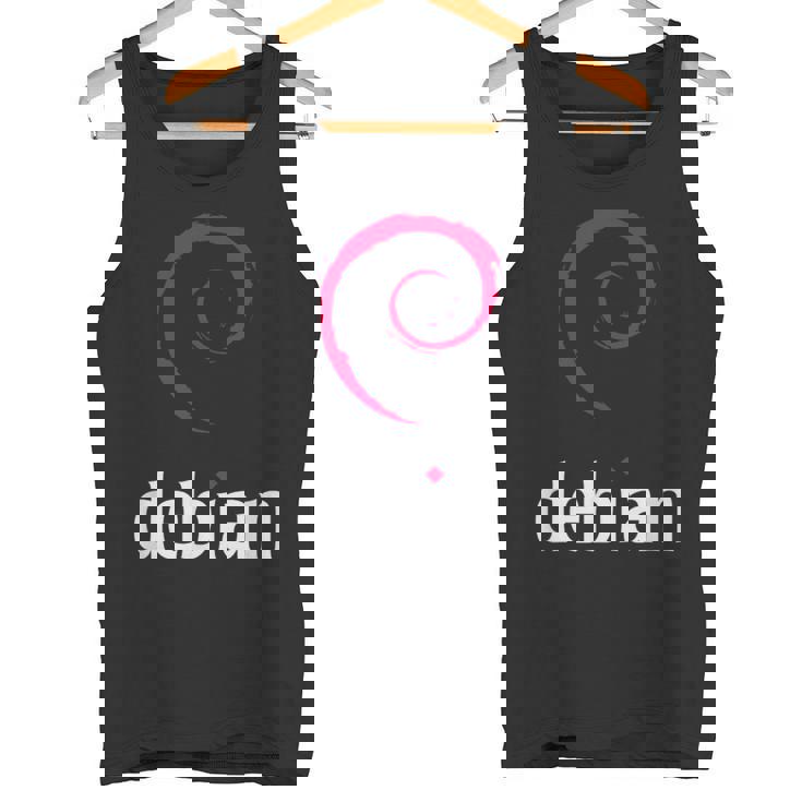 Linux Lover Debian Eslogan Espiral Logo Opensource Os Camiseta sin mangas