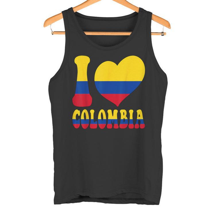 I Love Colombia I Love Bogotá Colombia Bandera Corazón Gráfico Camiseta sin mangas