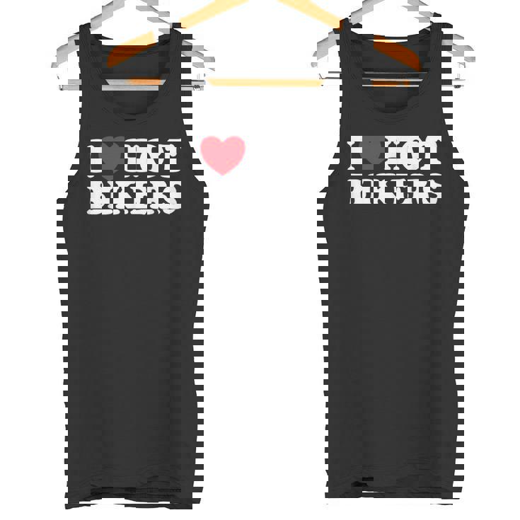 I Love Hot Bikers Divertente Ciclista Motociclista Motociclista Motociclista Canotta