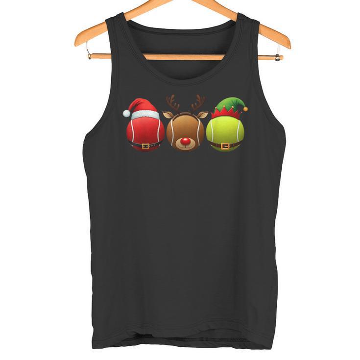 Lustiges Weihnachtsmann Rentier Elf Tennis Weihnachten Damen Herren Kinder Tank Top