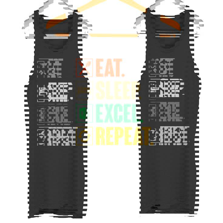 Mangia Il Sonno Excel Ripeti Divertenteintage Retro Excel Canotta