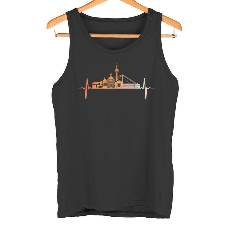 Mannheim Skyline Heartbeat Retrointage Style Tank Top