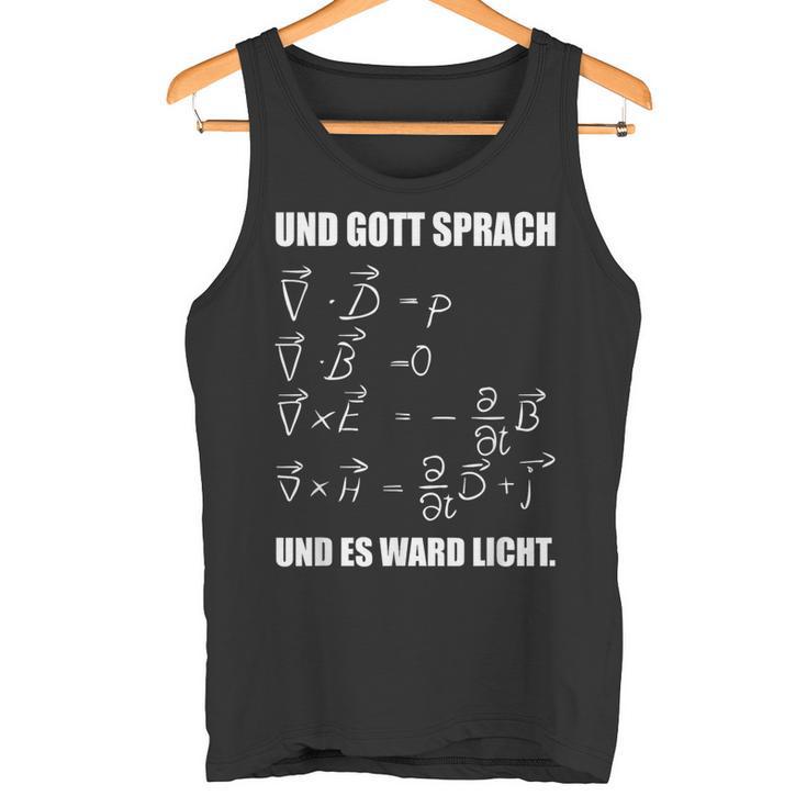 Maxwell Gott Sprach Und Es Ward Licht God Speech And Tank Top