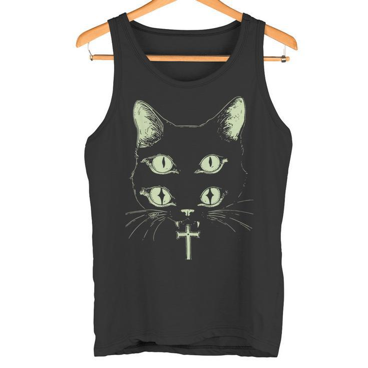 Metal Punk Cat Grunge Gothic Goth Witchy Tank Top