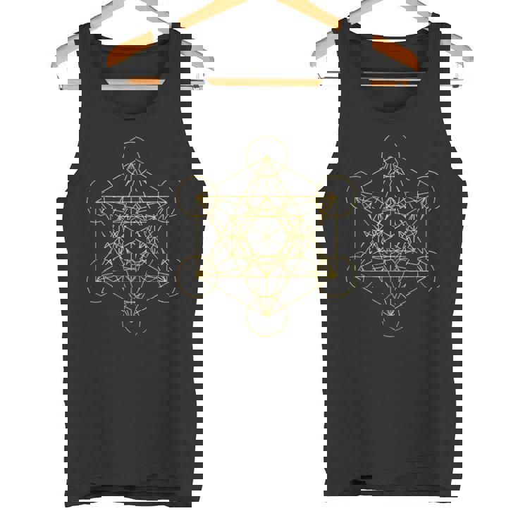 Metatron's Cube Sagrada Geometría Yoga Pray Camiseta sin mangas