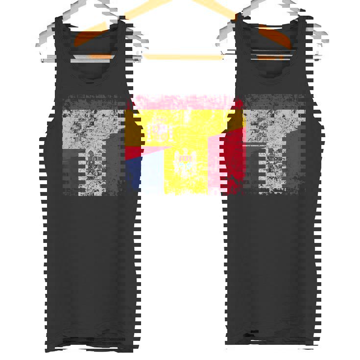 Moldavia España Bandera De La Amistad Moldavia Camiseta sin mangas
