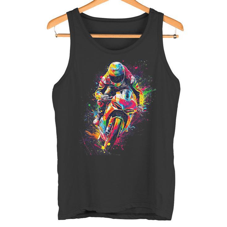 Motorrad Farbiges Motocross Für Jungen Tank Top