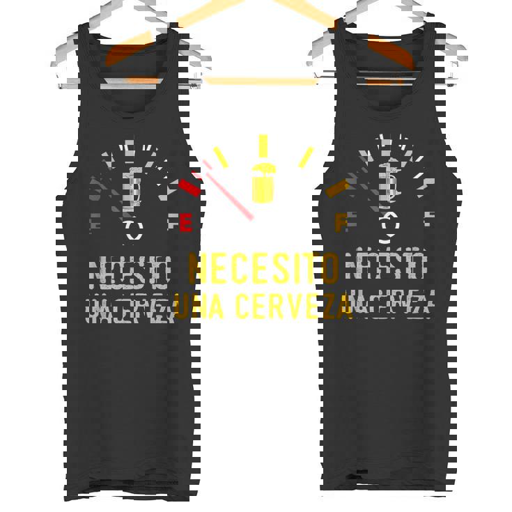 Necesito Una Cerveza Divertido Bebiendo Medidor De Cerveza Camiseta sin mangas