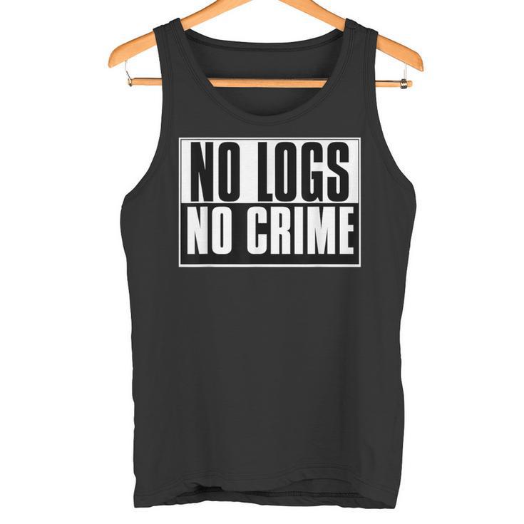 No Registros No Crimen Divertido Cibercrimen Hacker Hacking Camiseta sin mangas