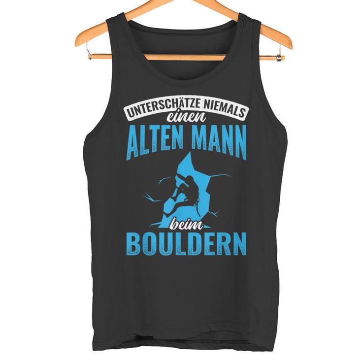 Old Man Bouldering Climbing Pensioner Boulderer Tank Top