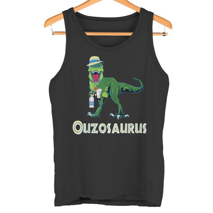 Ouzosaurus Tyrannosaurus Ouzo Dinosaur Ouzotrinker Rex Tank Top