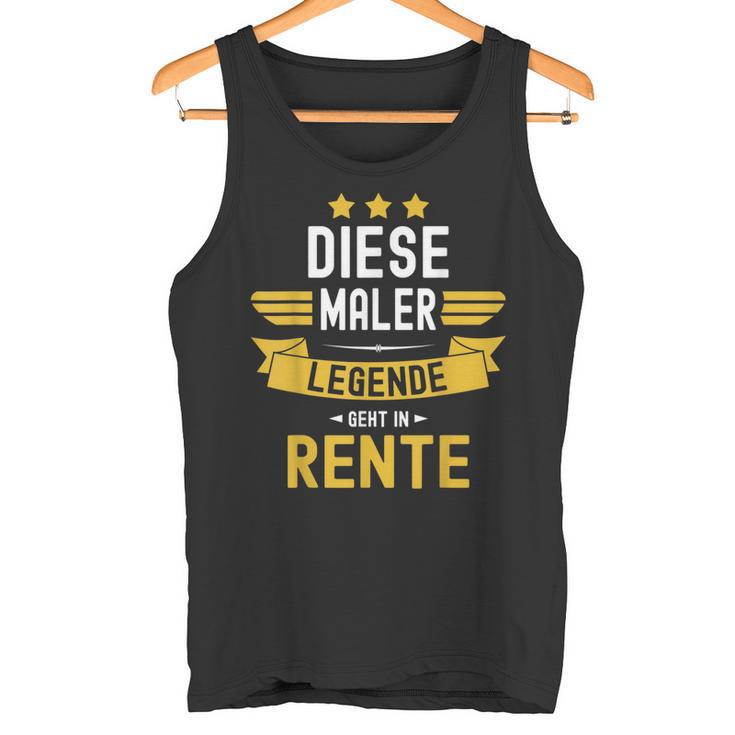 With Painter Pensioner Dese Legende Geht In Rente Tank Top