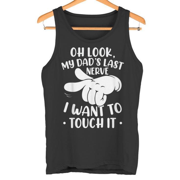 Papa Last Nerve Slogan Tank Top