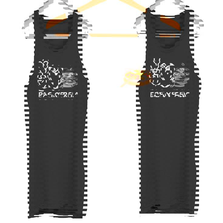Peace Love Paella Retro Paella Amante De La Comida Camiseta sin mangas