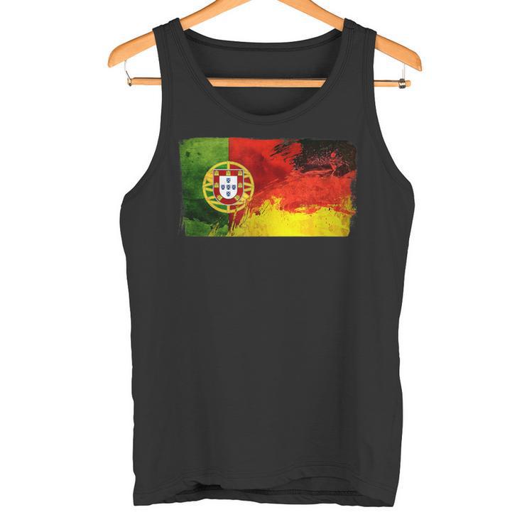 Portugal Deutschland Fusion Football Sport Competition Friends Tank Top