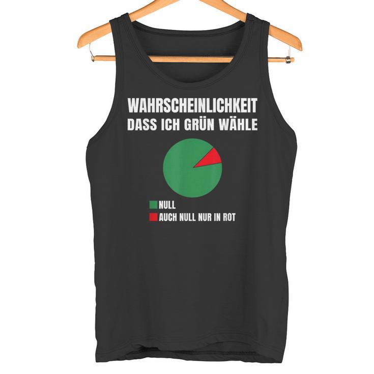 Probability Dass Ich Gegen Grüne Grün Nein Danke Tank Top