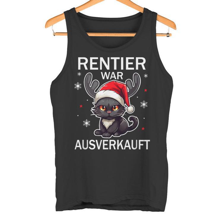 Rentier War Ausverkauft Lustiges Katzen Weihnachts Tank Top