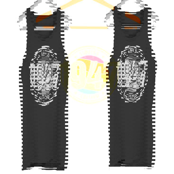Retro 77 Años Nacido En 1947 Edición Limitada 77 Cumpleaños Camiseta sin mangas