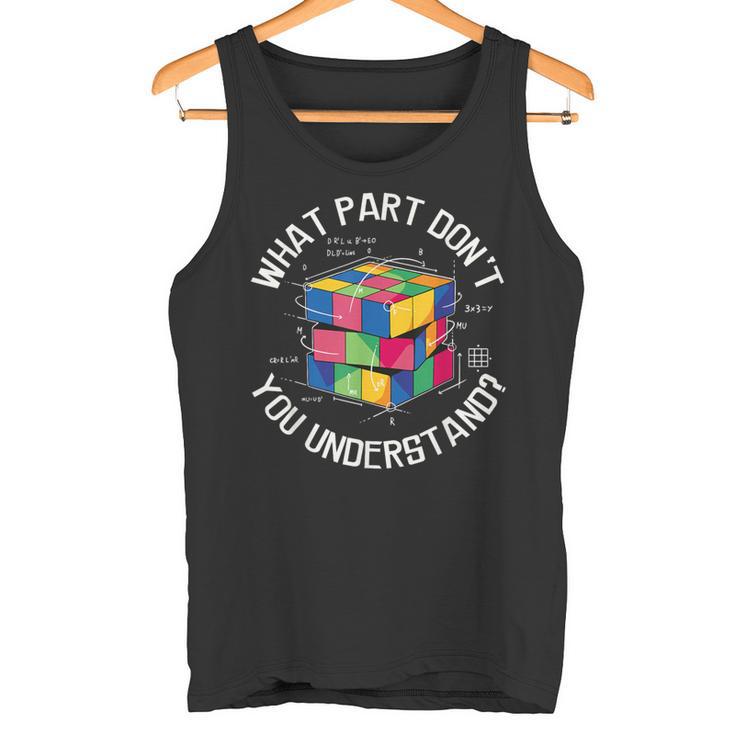 Rubik's Cube Solution Nerd Genie Tank Top