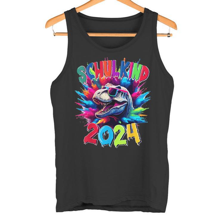 Schulkind 2024 T-Rex Dinosaur Sunglasses School Tank Top