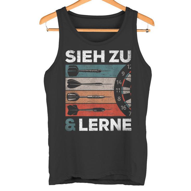 See Zu Und Lerneintage Darts Retro Sl Darts Tank Top