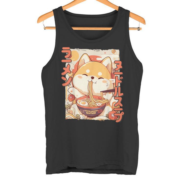 Shiba Inu Loving Ramen Kawaii Neko Shiba Inu Ramen For Dogs Tank Top