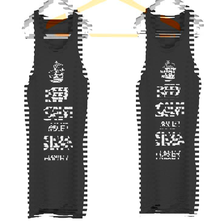 Silvia Keep Calm Personalizzato Nome Divertente Idea Regalo Di Compleanno Canotta