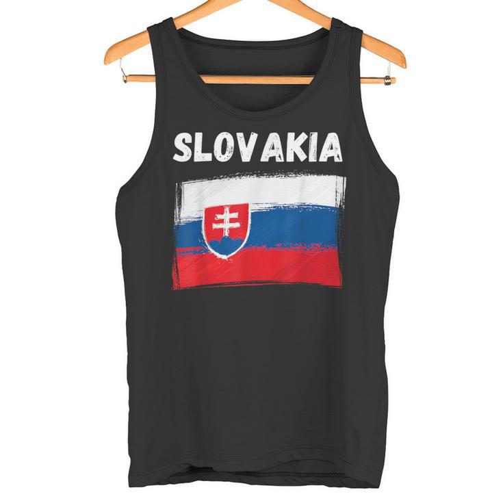 Slovakia Flag Holidayintage Grunge Slovak Flag Tank Top