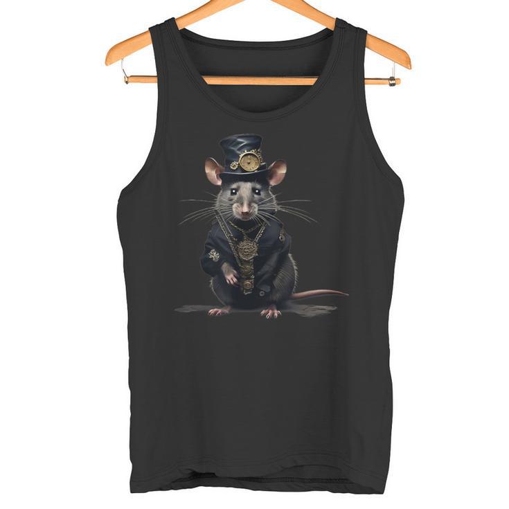 Steampunk Rat Dead Death Grunge Gothic Dark Steam Punk Tank Top