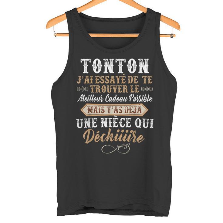 Débardeur Homme Humour "Beau Gosse Tonton" - Cadeau Original Anniversaire, Fête Des Pères, Noël - Look Vintage Décontracté