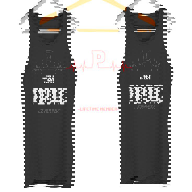 Team Popovic Lifetime Member Popovic Last Name Tank Top
