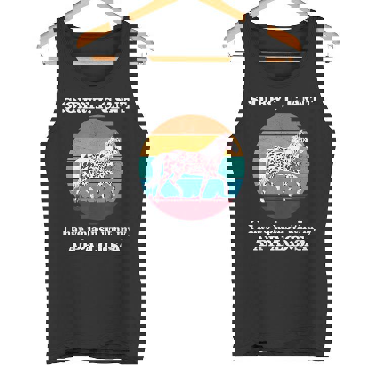 Tengo Planes Con Mi Caballo Divertido Appaloosa Camiseta sin mangas