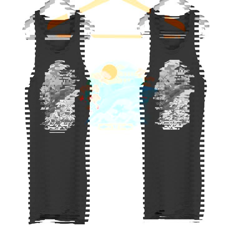 Tiburón Japonés Gran Ola Kanagawa Japón Arteintage Camiseta sin mangas