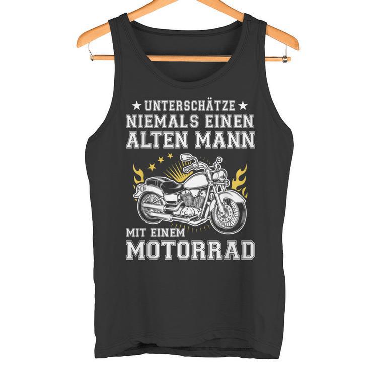 Unterschätze Niemals Einen Old Mann Mit Einer Motorrad Tank Top