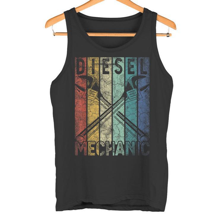 Vintage Diesel Mechanic Car Garage Distressed Tank Top